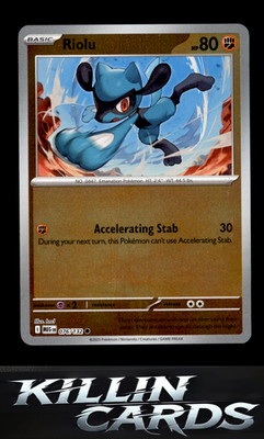 Reverse Holofoil Riolu 076/132 Pokemon Common ME01: Mega Evolution Card NM