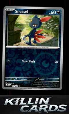 Reverse Holofoil Sneasel 061/131 Pokemon Common SV: Prismatic Evolutions Card NM
