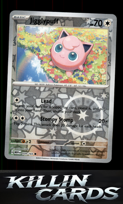 Reverse Holofoil Jigglypuff 039/165 Pokemon Common SV: Scarlet & Violet 151 Card