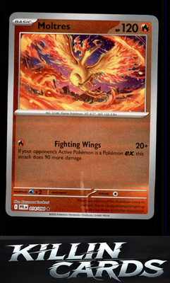 Reverse Holofoil Moltres 014/094 Pokemon Rare ME02: Phantasmal Flames Card NM