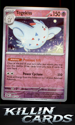 Reverse Holofoil Togekiss 085/197 Pokemon Rare SV03: Obsidian Flames Card NM