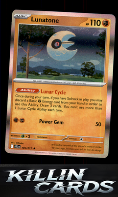 Lunatone 105/217 Pokemon Rare ME: Ascended Heroes Card NM