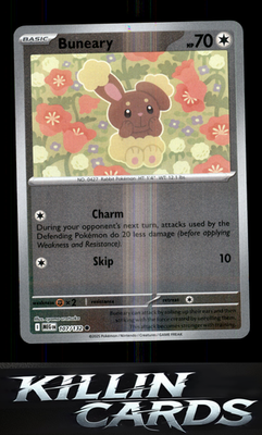 Reverse Holofoil Buneary 107/132 Pokemon Common ME01: Mega Evolution Card NM
