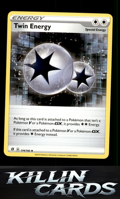 Twin Energy 174/192 Pokemon Uncommon SWSH02: Rebel Clash Card LP