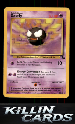 Gastly 33/62 Pokemon Uncommon Fossil Card LP