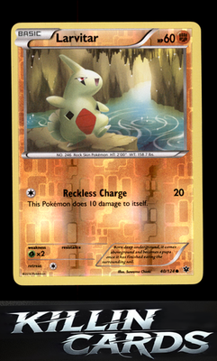 Reverse Holofoil Larvitar (40) 40/124 Pokemon Common XY - Fates Collide Card NM