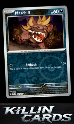 Reverse Holofoil Maschiff 062/091 Pokemon Common SV: Paldean Fates Card NM