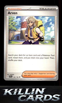 Arven - 166/198 166/198 Pokemon Uncommon SV01: Scarlet & Violet Base Set Card NM