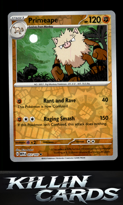 Reverse Holofoil Primeape 057/165 Pokemon Uncommon SV: Scarlet & Violet 151 Card