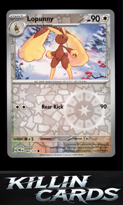 Reverse Holofoil Lopunny 084/131 Pokemon Common SV: Prismatic Evolutions Card NM