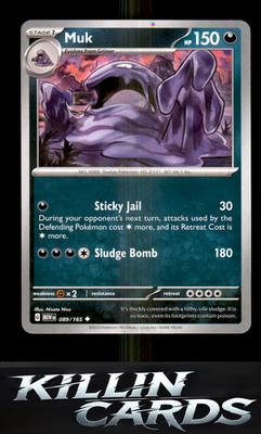 Muk 089/165 Pokemon Uncommon SV: Scarlet & Violet 151 Card NM