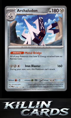 Archaludon (Poke Ball Pattern) 070/131 Pokemon Rare SV: Prismatic Evolutions Car