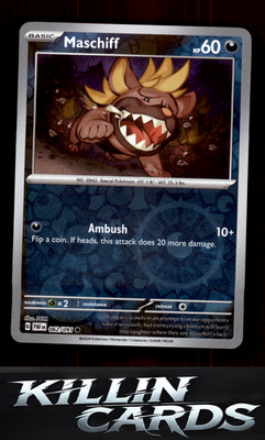 Reverse Holofoil Maschiff 062/091 Pokemon Common SV: Paldean Fates Card NM