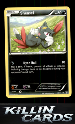 Sneasel 60/114 Pokemon Common XY - Steam Siege Card LP