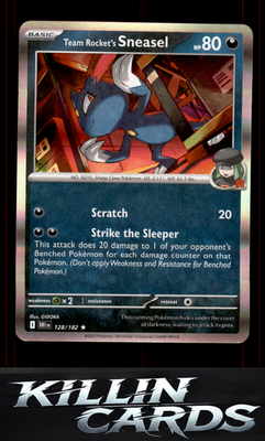 Team Rocket's Sneasel 128/182 Pokemon Rare SV10: Destined Rivals Card NM