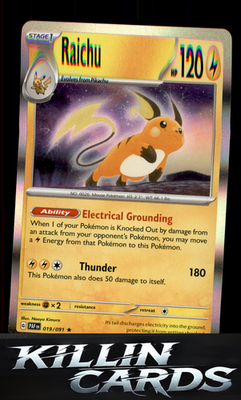 Raichu - 019/091 019/091 Pokemon Rare SV: Paldean Fates Card NM