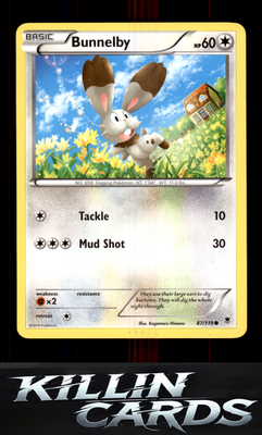 Bunnelby 87/119 Pokemon Common XY - Phantom Forces Card LP
