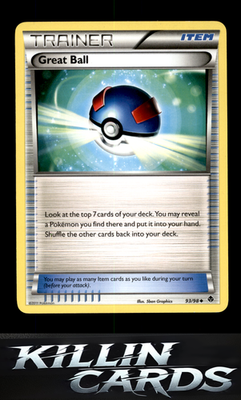 Great Ball 93/98 Pokemon Uncommon Emerging Powers Card LP
