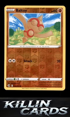 Reverse Holofoil Baltoy 144/264 Pokemon Common SWSH08: Fusion Strike Card NM