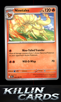 Ninetales 009/086 Pokemon Uncommon ME04: Chaos Rising Card NM