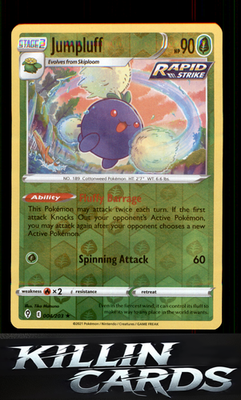 Reverse Holofoil Jumpluff 004/203 Pokemon Holo Rare SWSH07: Evolving Skies Card