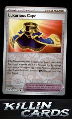 Reverse Holofoil Luxurious Cape 166/182 Pokemon Uncommon SV04: Paradox Rift Card