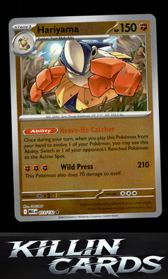 Reverse Holofoil Hariyama 073/132 Pokemon Rare ME01: Mega Evolution Card NM