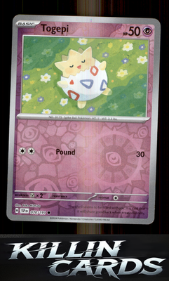 Reverse Holofoil Togepi 070/191 Pokemon Common SV08: Surging Sparks Card NM