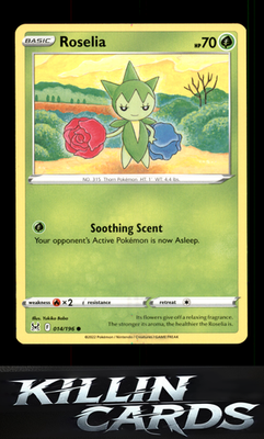 Roselia 014/196 Pokemon Common SWSH11: Lost Origin Card NM