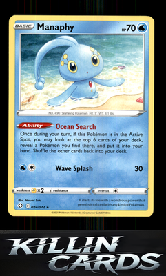 Manaphy 024/072 Pokemon Rare Shining Fates Card NM
