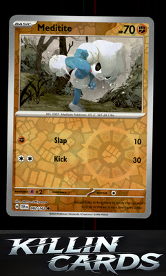 Reverse Holofoil Meditite 082/162 Pokemon Common SV05: Temporal Forces Card NM