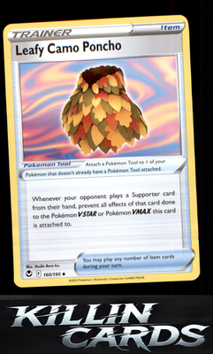 Leafy Camo Poncho 160/195 Pokemon Uncommon SWSH12: Silver Tempest Card NM