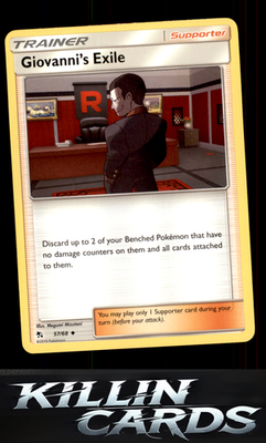 Giovanni's Exile 57/68 Pokemon Uncommon Hidden Fates Card NM