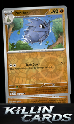 Reverse Holofoil Pupitar 081/159 Pokemon Common SV09: Journey Together Card NM