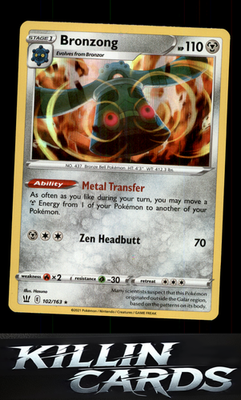 Bronzong 102/163 Pokemon Holo Rare SWSH05: Battle Styles Card NM