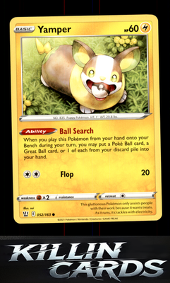 Yamper 052/163 Pokemon Common SWSH05: Battle Styles Card NM