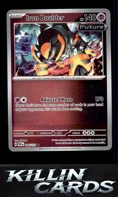 Reverse Holofoil Iron Boulder 046/131 Pokemon Rare SV: Prismatic Evolutions Card