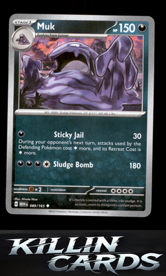 Muk 089/165 Pokemon Uncommon SV: Scarlet & Violet 151 Card NM