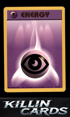 Psychic Energy 101/102 Pokemon Common Base Set Card LP