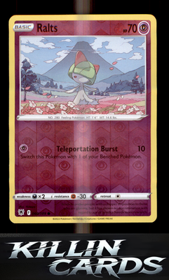 Reverse Holofoil Ralts 060/189 Pokemon Common SWSH10: Astral Radiance Card NM