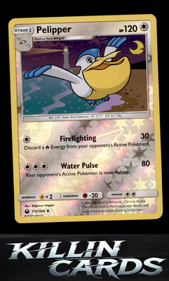 Reverse Holofoil Pelipper 112/168 Pokemon Uncommon SM - Celestial Storm Card NM
