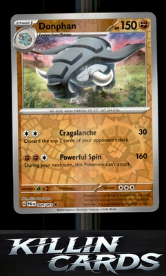 Reverse Holofoil Donphan 049/091 Pokemon Uncommon SV: Paldean Fates Card NM