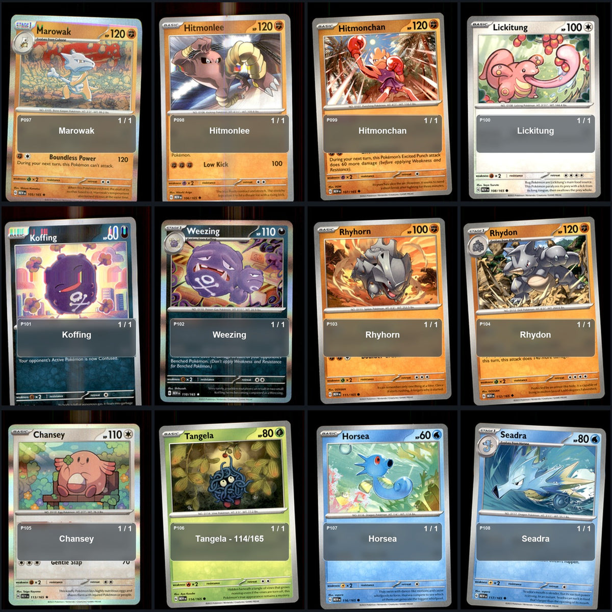 Pokemon TCG SV: Scarlet & Violet 151 C/UC/R Standard Set 147 Cards