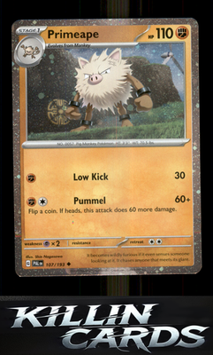 Primeape 107/193 Pokemon Uncommon SV02: Paldea Evolved Card NM