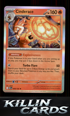 Cinderace 028/132 Pokemon Rare ME01: Mega Evolution Card NM