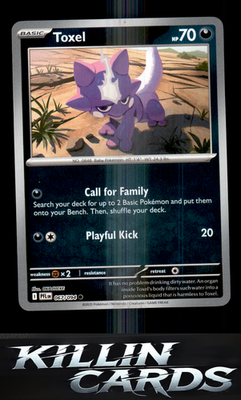 Reverse Holofoil Toxel 067/094 Pokemon Common ME02: Phantasmal Flames Card NM