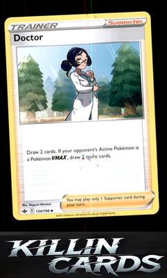 Doctor 134/198 Pokemon Uncommon SWSH06: Chilling Reign Card NM