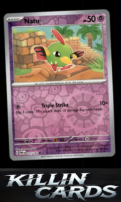 Reverse Holofoil Natu 071/182 Pokemon Common SV04: Paradox Rift Card NM