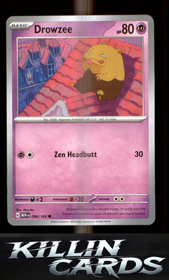 Drowzee 096/165 Pokemon Common SV: Scarlet & Violet 151 Card NM