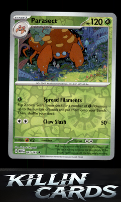 Reverse Holofoil Parasect 047/165 Pokemon Uncommon SV: Scarlet & Violet 151 Card